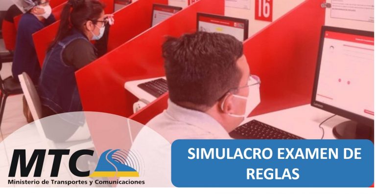Simulacro examen de reglas mtc gm